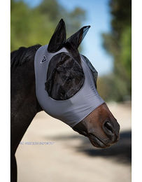Produktbild von Professional's Choice Comfort Fit Lycra Fliegenmaske für Pferde in Grau