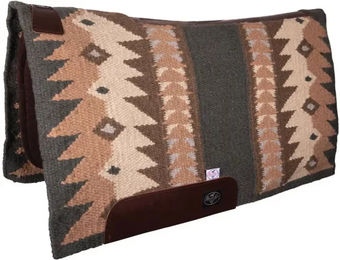 Professional's Choice Fuse Schabracke Navajo Top in Anthrazit und Hellbraun mit Wolle und 3,8 cm Filzstärke 83,8 x 96,5 cm – Bild 1 von 5