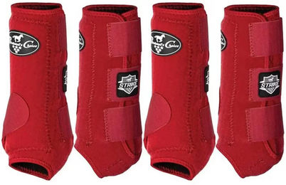 Professional's Choice Gamaschen aus Neopren für Pferde Größe M in Rot und Lila – Bild 1 von 4