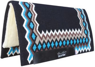 Professional's Choice SMX Air Ride Shilloh Dressur Schabracke aus Navajo-Wolle Schwarz/Türkis 86,4 x 91,4 cm – Bild 1 von 4