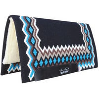 Produktbild von Professional's Choice SMX Air Ride Shilloh Dressur Schabracke aus Navajo-Wolle Schwarz/Türkis 86,4 x 91,4 cm