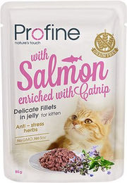 Produktbild von Profine Kitten Katzenfutter Lachs Filets in Gelee getreidefrei 24 x 85 g