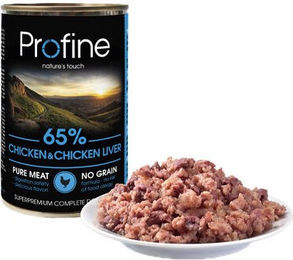 Profine Pure Meat Hundefutter Huhn Stückchen in Sauce getreidefrei 6 x 400 g – Bild 1 von 3