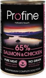 Profine Pure Meat Hundefutter Lachs Stückchen in Sauce getreidefrei 6 x 400 g – Bild 1 von 2