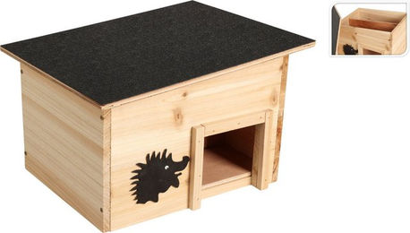 ProGarden Igelhaus aus Holz als Winterquartier für Igel in Beige und Braun 32x26 cm – Bild 1 von 6