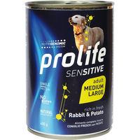 Produktbild von Prolife Hund Nassfutter Sensitive Kaninchen Adult Monoprotein Glutenfrei 24 x 400 g - 24 x 400 g
