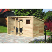 Produktbild von Promadino Hundehütte aus Holz in Natur mit Pultdach