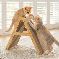 Produktbild von PromoHome Kratzbaum für Katzen A-Frame-Design mit Sisaloberfläche Beige/Braun 43 x 23 x 39 cm