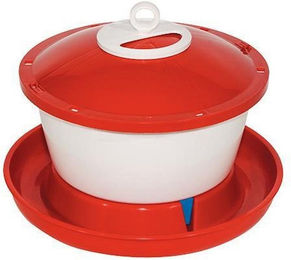 Produktbild von PROREGAL Vogeltränke Wasserspender für Wildvögel und Hühner aus Kunststoff 6 Liter Rot - 6 l