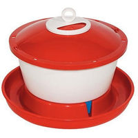 Produktbild von PROREGAL Vogeltränke Wasserspender für Wildvögel und Hühner aus Kunststoff 6 Liter Rot - 6 l