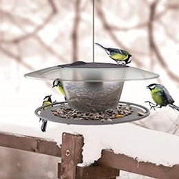 Prosperplast BirdyFeed Runde Entenfutterstation aus Kunststoff in Grau 29,4 x 25,8 x 12,2 cm – Bild 1 von 5