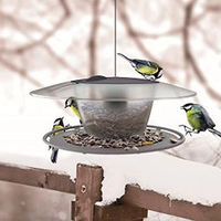 Produktbild von Prosperplast BirdyFeed Runde Entenfutterstation aus Kunststoff in Grau 29,4 x 25,8 x 12,2 cm