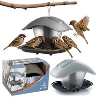 Produktbild von Prosperplast Birdyfeed Square Vogelhaus Vogelfütterungsstation aus Kunststoff in Grau
