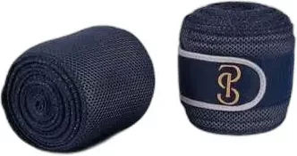 PS of Sweden Airflow Mesh Gamaschen für Pferde aus Polyester in Blau und Gold – Bild 1 von 4