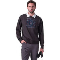 Produktbild von PS of Sweden Carl Monogram Pullover aus Bio-Baumwolle für Herren in Grau und Schwarz Größe XS