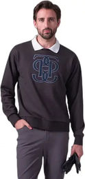 Produktbild von PS of Sweden Carl Monogram Pullover für Herren aus Bio-Baumwolle in Grau oder Schwarz Größe M