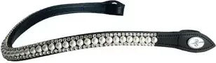 PS of Sweden Classic Stirnband für Pferde aus Leder in Schwarz oder Weiß – Bild 1 von 1