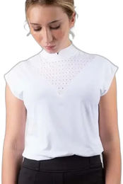 Produktbild von PS of Sweden Dahlia Ärmelloses Reitshirt für Damen in Weiß Größe S