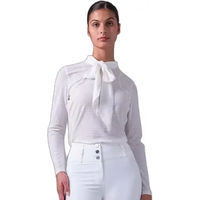 Produktbild von PS of Sweden Delilah Reitshirt für Damen mit langen Ärmeln und Schleife in Weiß Größe M