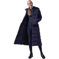 Produktbild von PS of Sweden Diane Damen Daunenjacke lang mit abnehmbarer Kapuze Blau Größe M