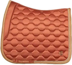 PS of Sweden Dressurschabracke Stripe Jump für Warmblut in Braun und Orange – Bild 1 von 3