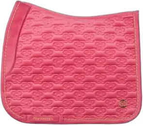 PS of Sweden Dressurschabracke Velvet Monogram Rosa FULL – Bild 1 von 3
