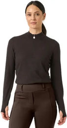 Produktbild von PS of Sweden Erin Equimerino Damen Pullover mit 1/2 Reißverschluss aus Wolle in Schwarz Größe M