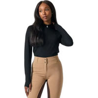 Produktbild von PS of Sweden Erin Equimerino Langarm-Baselayer Reiten 1/2-Zip Damen Schwarz XS