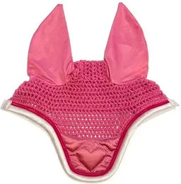 PS of Sweden Fliegenhaube Quilted Heart Rosa für Vollblut aus Polyester – Bild 1 von 3