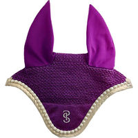 Produktbild von PS of Sweden Fliegenhaube Stardust Pearl Lila für Vollblut Pferde