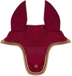 Produktbild von PS of Sweden Fliegenhaube Vintage Monogram Ear in Rot für Vollblut Pferde