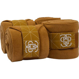 PS of Sweden Gamaschen Diamond Quilt in Braun und Gold – Bild 1 von 2