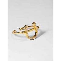 Produktbild von PS of Sweden Hufeisen-Ring aus Metall in Gold oder Silber