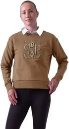 Produktbild von PS of Sweden Karla Monogram Sweatshirt Damen aus Bio-Baumwolle Beige Braun Größe S
