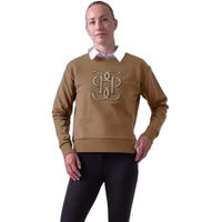 Produktbild von PS of Sweden Karla Monogram Sweatshirt Damen aus Bio-Baumwolle Beige Braun Größe S
