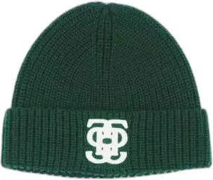 Produktbild von PS of Sweden Lou Felt Monogram Mütze aus Wolle Grün Unisex