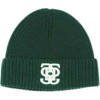 Produktbild von PS of Sweden Lou Felt Monogram Mütze aus Wolle Grün Unisex