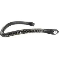 Produktbild von PS of Sweden Luxe Jet Stirnband für Pferde aus Leder in Schwarz