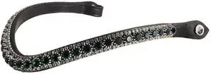 PS of Sweden Luxe Mystic Stirnband für Pferde in Schwarz und Braun aus Leder Größe XFull – Bild 1 von 1