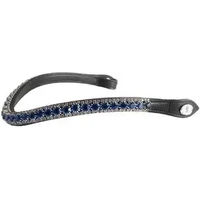Produktbild von PS of Sweden Luxe Stirnband für Pferde aus Leder in Schwarz und Blau