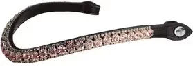 PS of Sweden Luxe Whipped Stirnband für Pferde aus Leder in Braun und Rosa – Bild 1 von 1