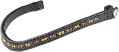 Produktbild von PS of Sweden National Team Stirnband für Pferde aus Leder in Schwarz