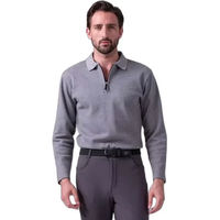 Produktbild von PS of Sweden Oliver Reitshirt mit langen Ärmeln für Herren in Grau XL