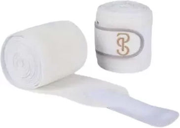 PS of Sweden Polobandagen Airflow Mesh Gamaschen aus Polyester in Weiß und Gold – Bild 1 von 2