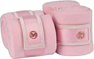 Produktbild von PS of Sweden Polobänder Vintage Monogram Gamaschen mit Fleece in Rosa für Pferde