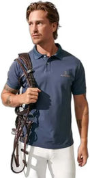 Produktbild von PS of Sweden Reit-Poloshirt Lucas für Herren aus Baumwolle Blau Größe S