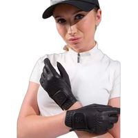 Produktbild von PS of Sweden Reithandschuhe aus Leder für Damen in Schwarz oder Braun Größe 7