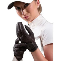 Produktbild von PS of Sweden Reithandschuhe aus Leder für Damen in Schwarz und Braun Größe 7,5