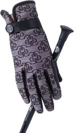 Produktbild von PS of Sweden Reithandschuhe aus Leder für Damen Monogram Schwarz Grau Taille 7