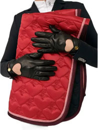Produktbild von PS of Sweden Reithandschuhe Damen Heart aus Leder Schwarz Größe 7,5